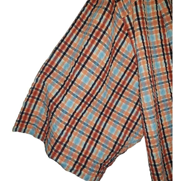 Austin Reed Madrid Plaid Shirt L Multicolor Vtg Cotton Button-Down, Relaxed Fit - Picture 5 of 12